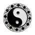 bling yin yang golf ball marker only (no hat clip)