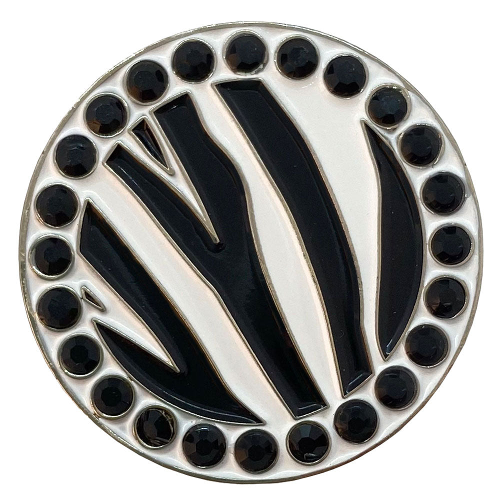 bling zebra print golf ball marker only