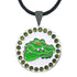 bling green alligator golf ball marker necklace