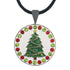 bling christmas tree golf ball marker necklace