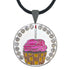 bling cupcake golf ball marker necklace