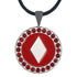 bling poker diamond golf ball marker necklace