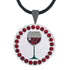 bling red wine golf ball marker on a magnetic necklace