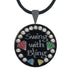 swing with bling (black background) golf ball marker necklace