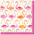 pink flamingos cocktail napkins 5" x 5"