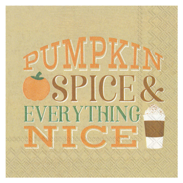 pumpkin spice and everything nice cocktail napkins
