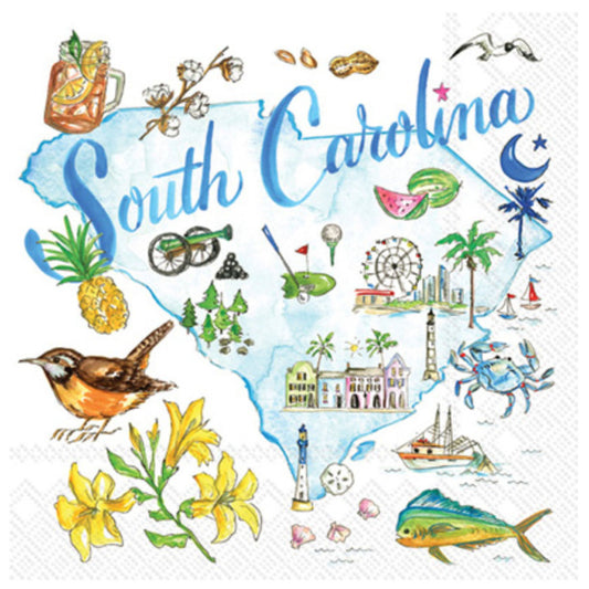 South Carolina Paper Cocktail Napkins