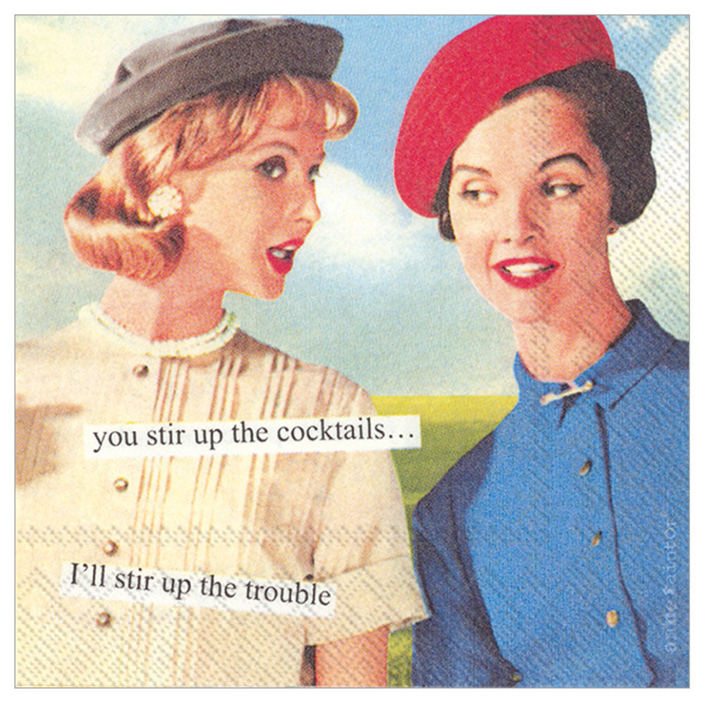 stir up the trouble cocktail napkins 5" x 5"