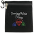 swing with bling clip on bling golf accessory bag
