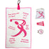 Giggle Golf Pink Ribbon Breast Cancer Awareness Golf Towel, Tee Bag and Bling Hat Clip Ball Marker
