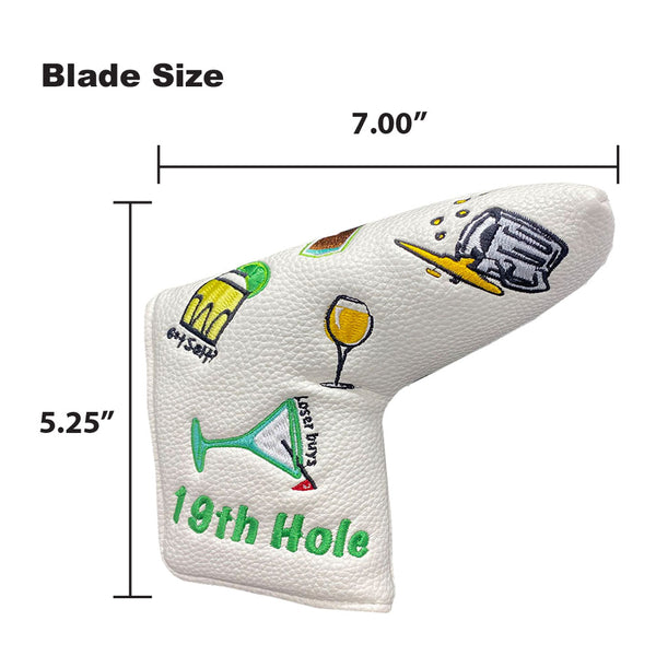 Giggle Golf 19th Hole blade putter cover is 7