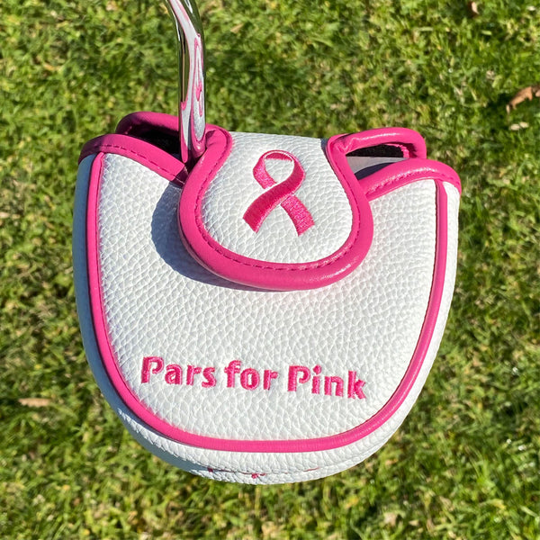 Giggle Golf Breast Cancer Awareness Mallet Putter Cover Back Side Design