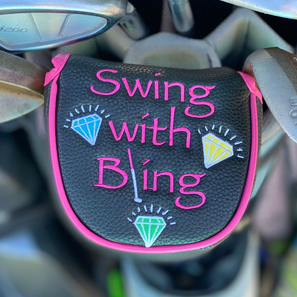 Giggle Golf Swing With Bling Mallet Putter Cover For Women