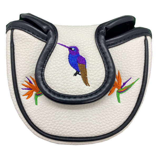 Tropical Mallet Putter Cover With Hummingbird