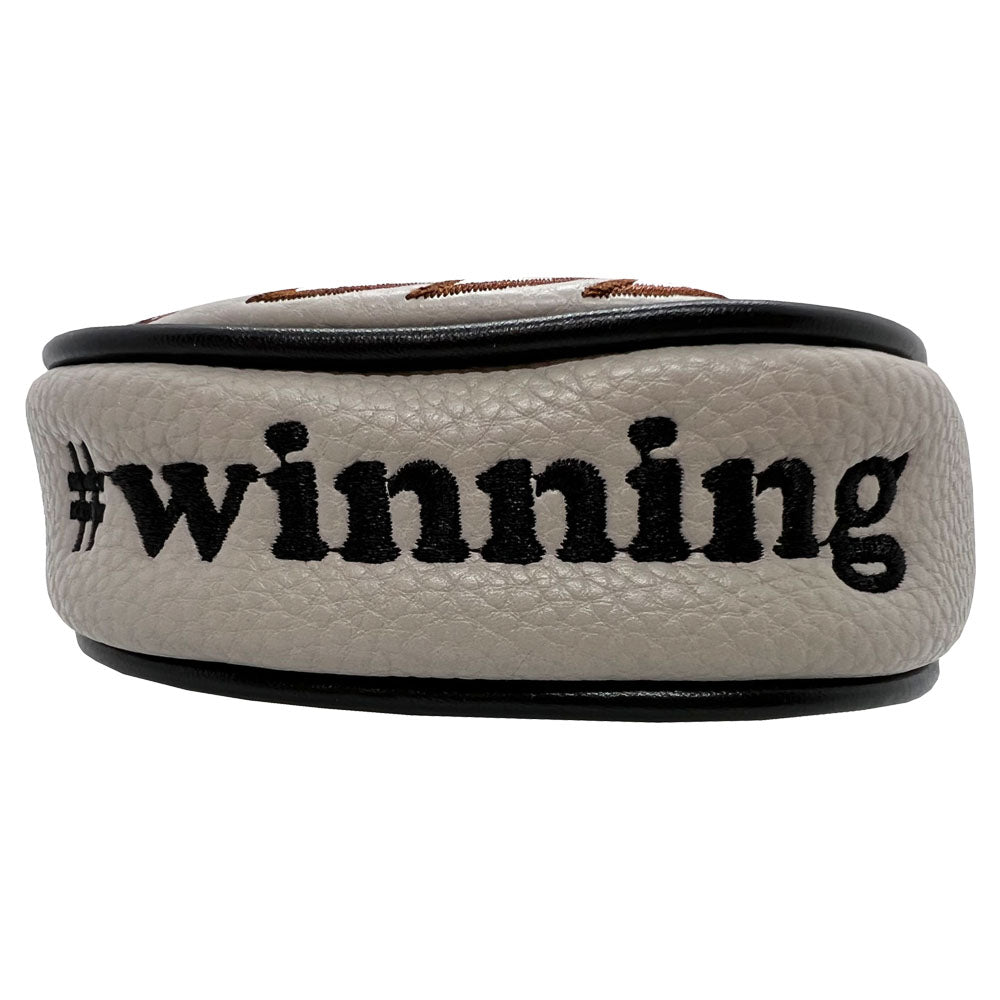 winner winner chicken dinner mallet golf putter cover with side saying #winning