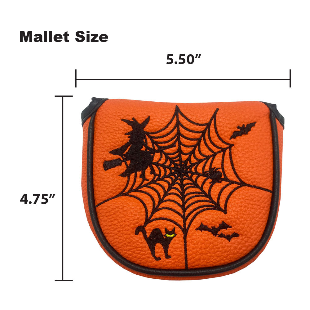 The Giggle Golf Halloween mallet putter cover is 4.75" x 5.50".