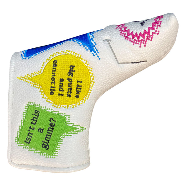 friends don't let friends 3 putt blade putter cover with magnetic closure