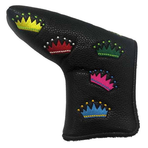 queen of the green multi-colored crowns blade putter cover side 2