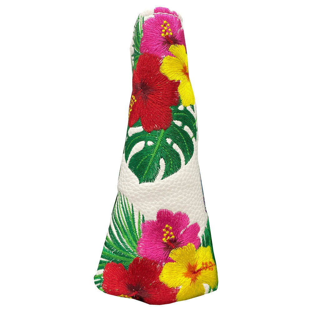 tropical flowers blade putter cover with magnetic closure