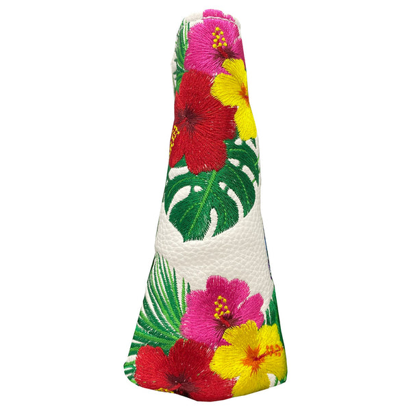 tropical flowers blade putter cover with magnetic closure