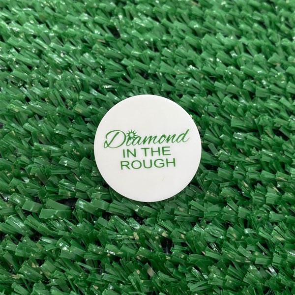 Diamond In The Rough Quarter Size Plastic Golf Ball Marker