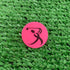 Pink Ribbon Golfer Quarter Size Plastic Golf Ball Marker