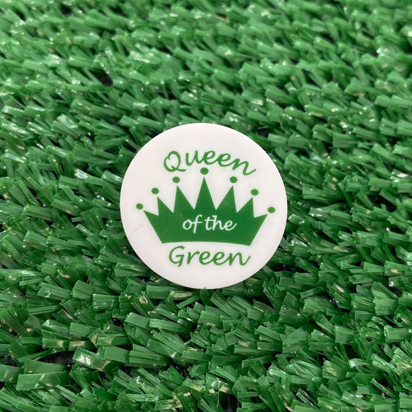 Queen Of The Green Quarter Size Plastic Golf Ball Marker