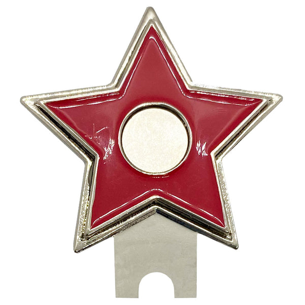 giggle golf magnetic red star shaped hat clip
