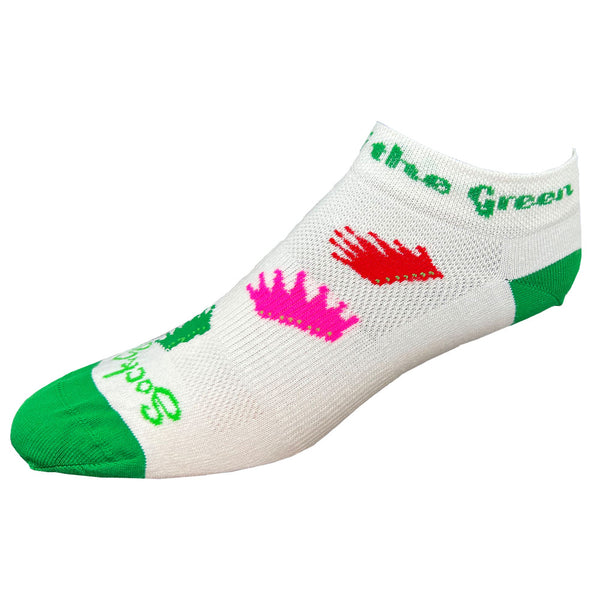 Giggle Golf Queen Of The Green White Golf Sock, Side 2