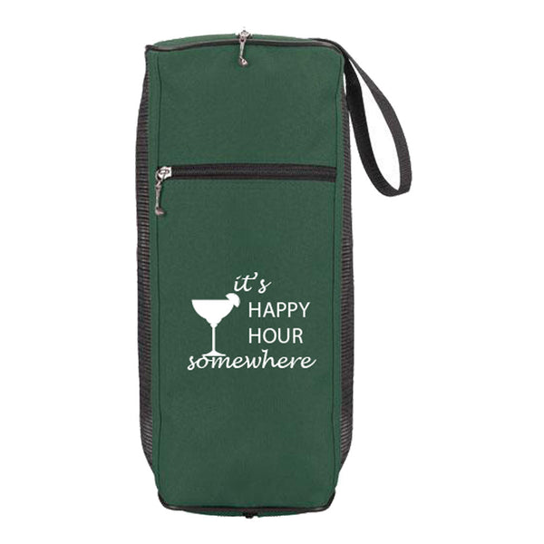 customizable fiesta themed golf shoe bag with golf club zipper pulls