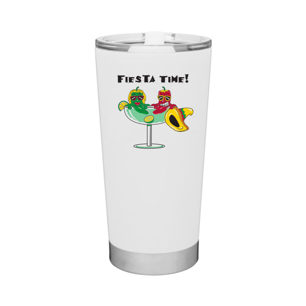 customizable fiesta time stainless steel tumbler