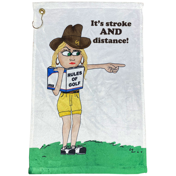 funny golf rules golf towel for women