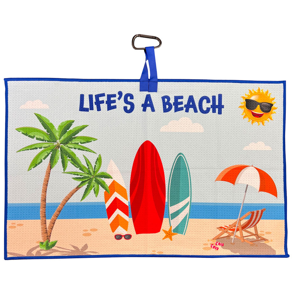 Giggle Golf Life's A Beach Waffle Golf Towel