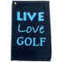live love golf cotton terry velour golf towel with grommet and hook