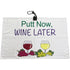 putt now wine later waffle golf towel for men and women
