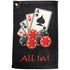 poker all in microfiber polyester golf towel with grommet and hook