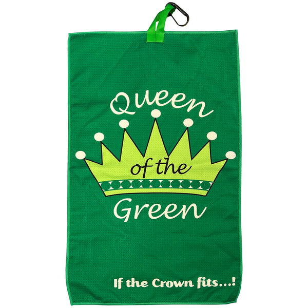 queen of the green waffle golf towel