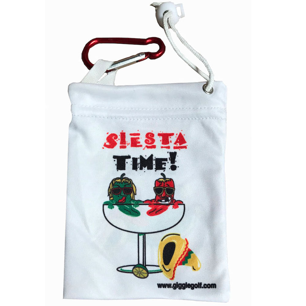 siesta time clip on golf tee bag