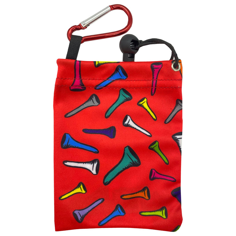 Got Tees Clip On Golf Tee Bag With Four Wooden Golf Tees Giggle Golf