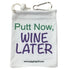 putt now wine later clip on golf tee bag
