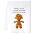 Funny Gingerbread Woman Kitchen Towel - Christmas is cancelled. I told Santa you were good this year and he dies laughing