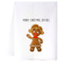 Merry Christmas Bitches Funny Kitchen Towel, folded size around 9.5" x 14"