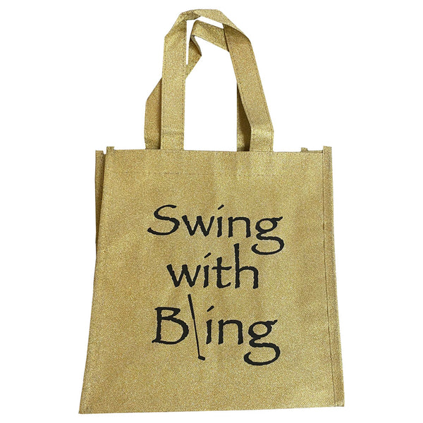 Swing With Bling Mini Non-Woven Glitter Tote Bag