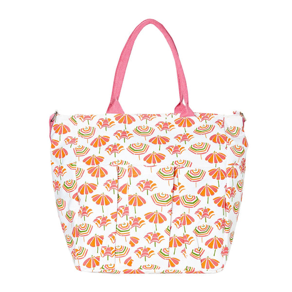 Beach Umbrellas Pink Weekender Tote Without Strap